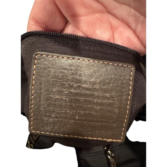 Coach Signature canvas tote bag with snake skin leather trim and leather strap - Picture 4 of 12